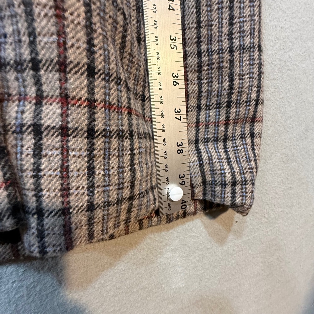 HYFVE Plaid Double Breasted Long Tailored Trench Dark Academia Fall Coat Women M - Picture 7 of 14